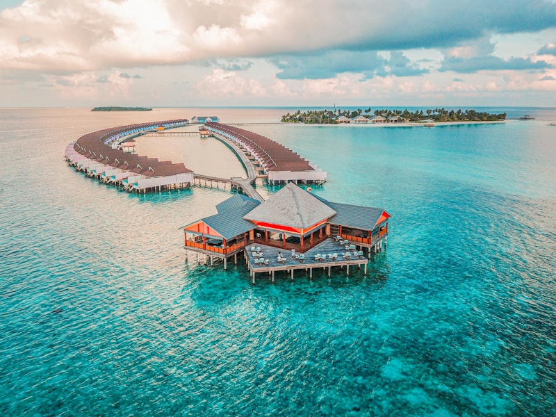 Aerial atoll view